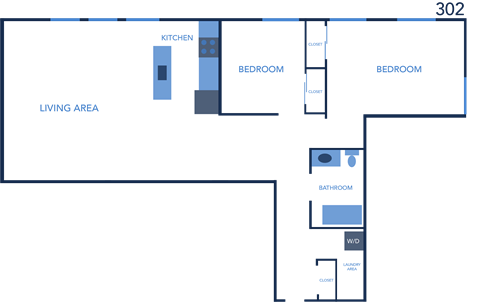 Apartment Home 302 at Barton Apartments at 140 Hodge Avenue in Buffalo, NY